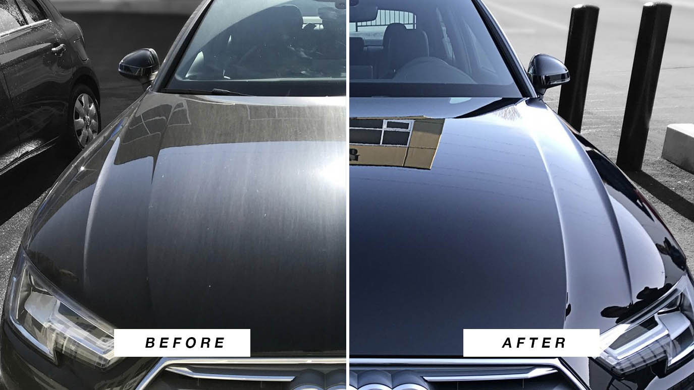 Before and After Paint Protection Film Application